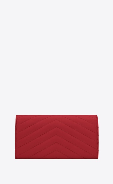 Monogram large flap wallet in grain de poudre embossed leather
